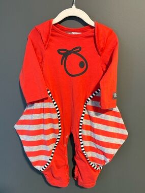 Kashka by KidCuture Unisex 18M Super Soft Red Baby One-Piece Romper